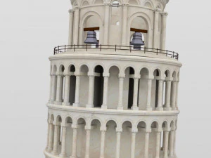 leaning tower of pisa in obj and fbx formats 3D Model