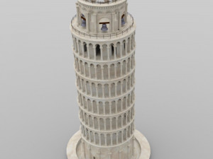 leaning tower of pisa in obj and fbx formats 3D 모델