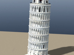 leaning tower of pisa in obj and fbx formats 3D 모델