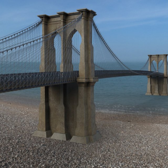 brooklyn bridge in 3ds and obj formats 3D-Modell .c4d .max .obj .3ds .fbx .stl .blend 