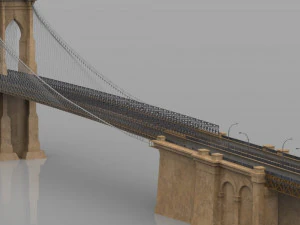 brooklyn bridge in 3ds and obj formats 3D Model