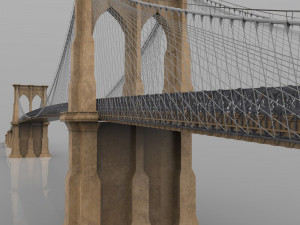 brooklyn bridge in 3ds and obj formats 3D-Modell