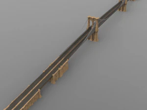 brooklyn bridge in 3ds and obj formats 3D Model