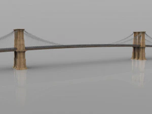 brooklyn bridge in 3ds and obj formats 3D Model