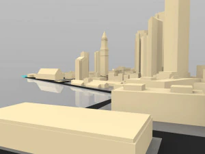 boston cityscape in 3ds and obj format 3D Model