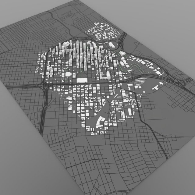 houston cityscape in 3ds and obj formats 3D Модель .c4d .max .obj .3ds .fbx .stl .blend 