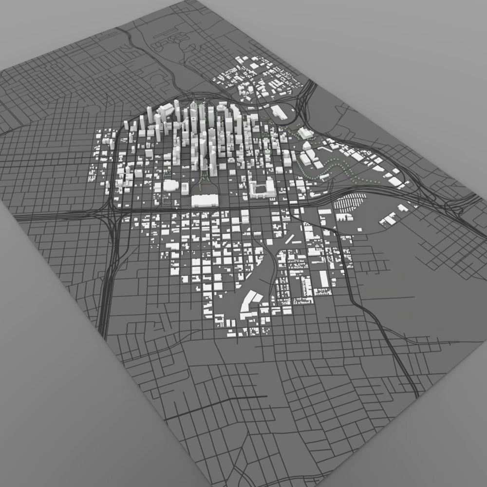 houston cityscape in 3ds and obj formats 3D Model .c4d .max .obj .3ds .fbx .stl .blend 