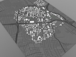houston cityscape in 3ds and obj formats 3Dモデル