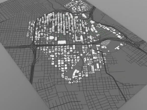 3ds 和 obj 格式的休斯顿城市景观 3D 模型