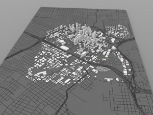 houston cityscape in 3ds and obj formats 3D Модель