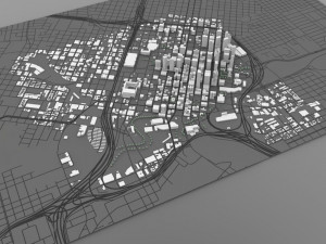 houston cityscape in 3ds and obj formats 3D Модель