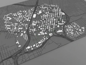 houston cityscape in 3ds and obj formats 3D Model