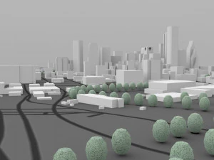 houston cityscape in 3ds and obj formats 3D Model