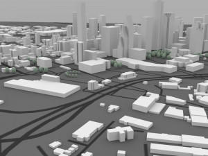 houston cityscape in 3ds and obj formats 3D Модель