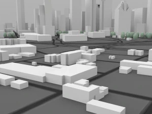 houston cityscape in 3ds and obj formats 3D Model