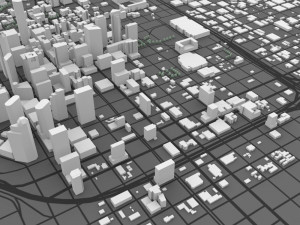 houston cityscape in 3ds and obj formats 3D Модель