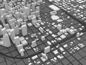 houston cityscape in 3ds and obj formats 3D Model