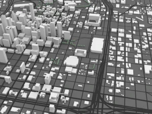 houston cityscape in 3ds and obj formats 3D Model