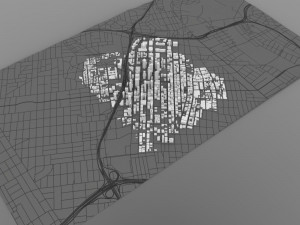 los angeles cityscape in 3ds and obj formats 3D-Modell