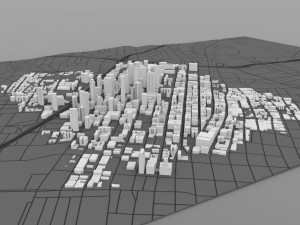 los angeles cityscape in 3ds and obj formats 3D-Modell