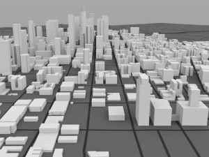 los angeles cityscape in 3ds and obj formats 3D-Modell