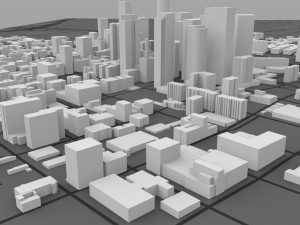 los angeles cityscape in 3ds and obj formats 3D-Modell