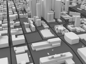 los angeles cityscape in 3ds and obj formats 3D-Modell
