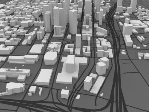los angeles cityscape in 3ds and obj formats 3D-Modell