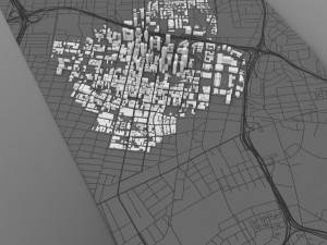los angeles cityscape in 3ds and obj formats 3D-Modell
