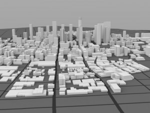 los angeles cityscape in 3ds and obj formats 3D-Modell