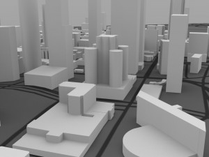 los angeles cityscape in 3ds and obj formats 3D-Modell