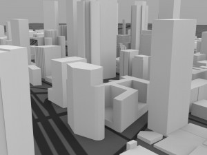 los angeles cityscape in 3ds and obj formats 3D-Modell