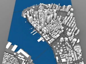 aşağı manhattan şehir manzarası 3D Model