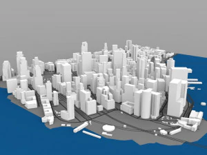 aşağı manhattan şehir manzarası 3D Model