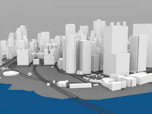 aşağı manhattan şehir manzarası 3D Model