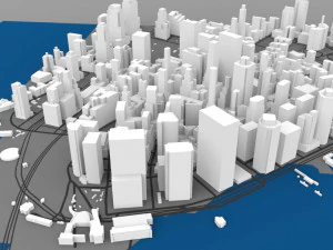 aşağı manhattan şehir manzarası 3D Model