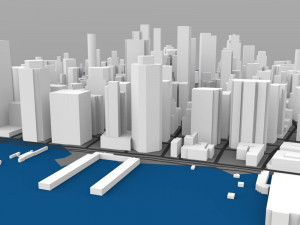 lower manhattan cityscape 3D Model