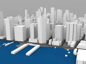 aşağı manhattan şehir manzarası 3D Model
