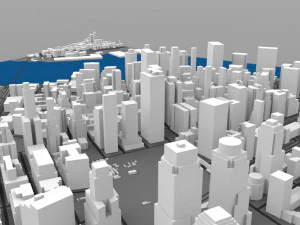 aşağı manhattan şehir manzarası 3D Model