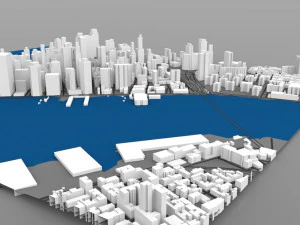 aşağı manhattan şehir manzarası 3D Model