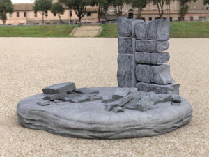 ru&iacute;nas medievais em formatos fbx e obj Modelo 3D