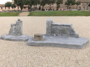 ru&iacute;nas medievais em formatos fbx e obj Modelo 3D