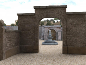 medieval ruins in fbx and obj formats Model 3D