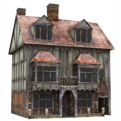 henley house Model 3D .c4d .max .obj .3ds .fbx .stl .blend 