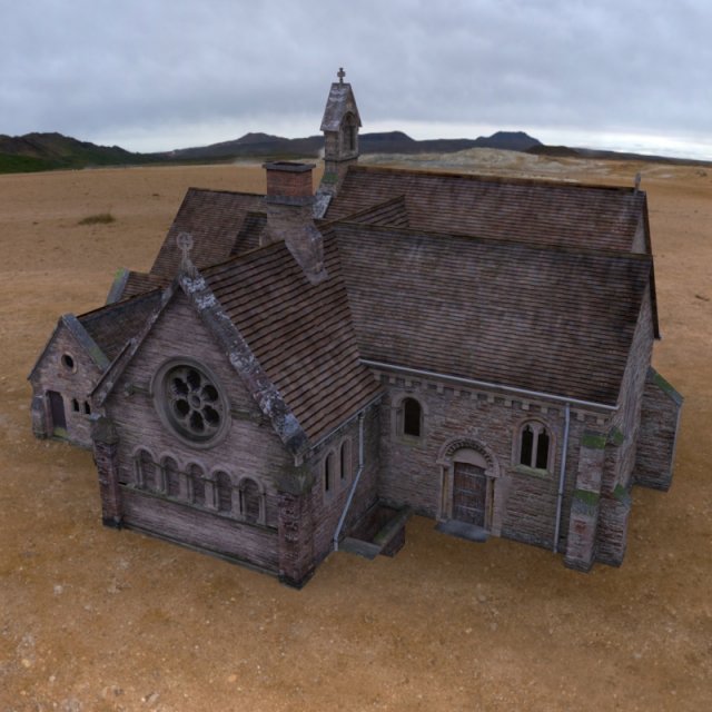 church Modèle 3D .c4d .max .obj .3ds .fbx .stl .blend 