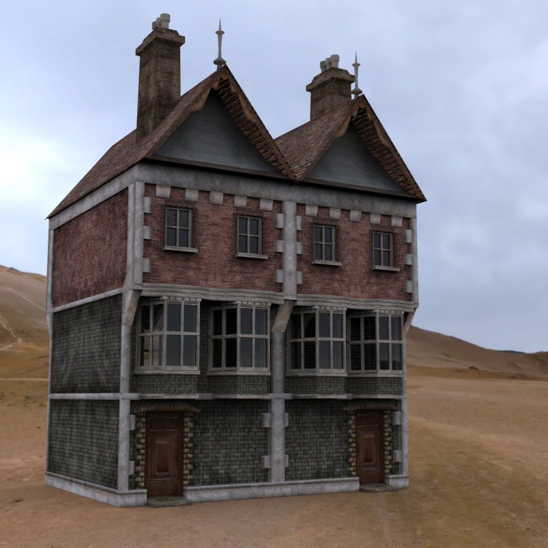 merchant house 3D Model .c4d .max .obj .3ds .fbx .stl .blend 