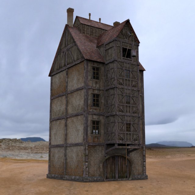 warehouse 3D Model .c4d .max .obj .3ds .fbx .stl .blend 