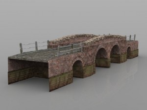 country lane bridge Modelo 3D