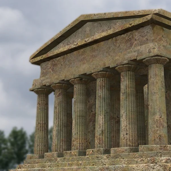 temple 3D Model .c4d .max .obj .3ds .fbx .stl .blend 