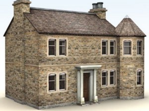 low poly buildings 3D Model